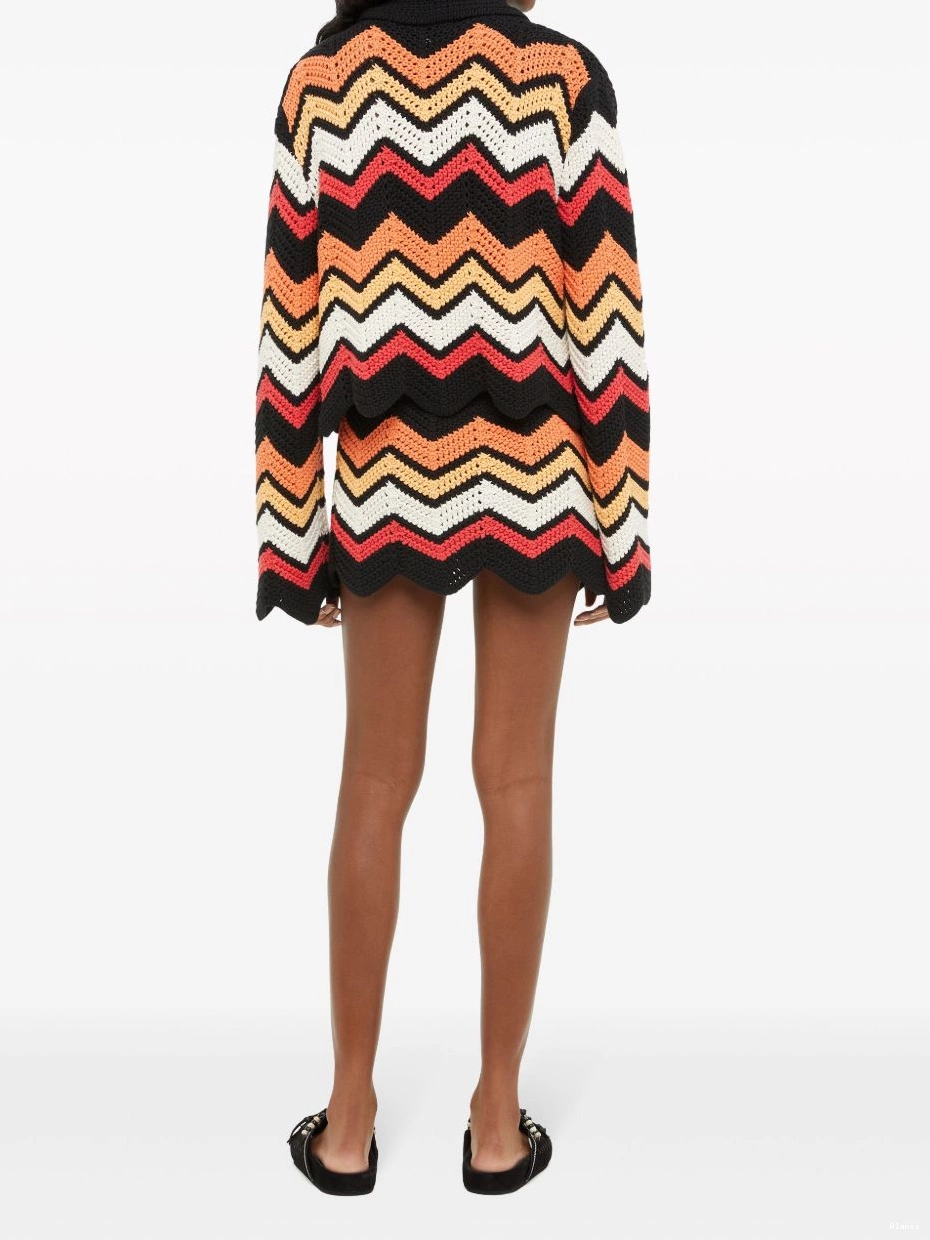 Affordable Women Kaleidoscopic jacket chevron knitted Alanui 0804